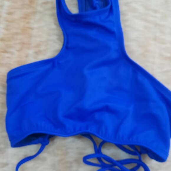 Hot Miami Styles Royal Blue Lace Up Back Thong Bikini - Picture 6 of 8